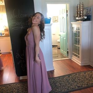 bridesmaid/ formal dusty mauve dress